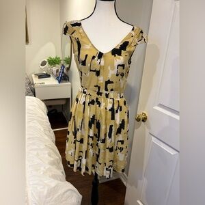 Joie 100% Silk Abstract Print Fit & Flare Dress Size S